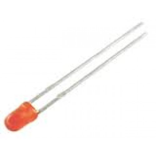 LED - Diffused - 3mm - Orange(pack of 5)