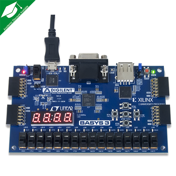 Basys 3 Artix-7 FPGA Trainer Board: Recommended for