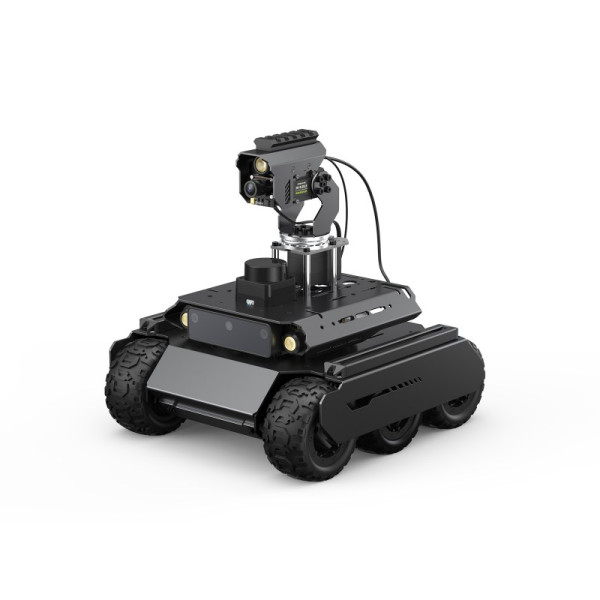 UGV Rover ROS 2 Open-source 6 Wheels 4WD AI Robot, Dual controllers, All-metal Body, Flexible and Ex