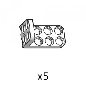 Bracket-Dual-L (SPL-2b3(W)) 5pcs