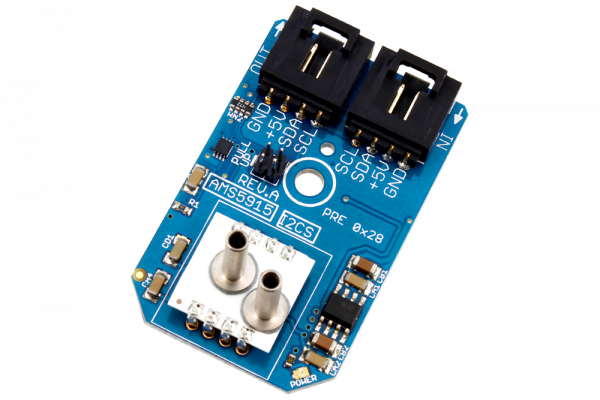 AMS5915-0010-D-B Amplified Ultra Low Pressure Sensor -10 to +10 mbar -0.145 to +0.145 PSI I2C Mini Module