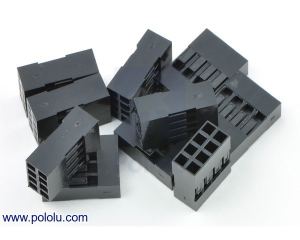 0.1" (2.54mm) Crimp Connector Housing: 2x4-Pin 10-Pack