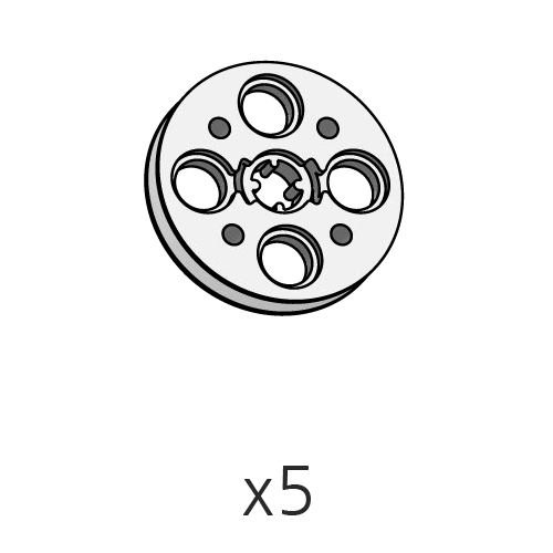 Pulley-Cross-L (SPO-4PC(GR)) 5pcs