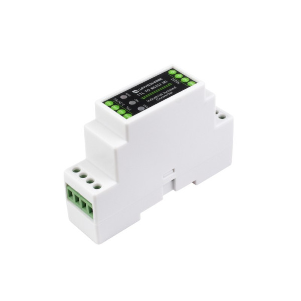 Rail-mount TTL To RS232 Galvanic isolated Converter, Full-Duplex Communication, Lightningproof & Ant