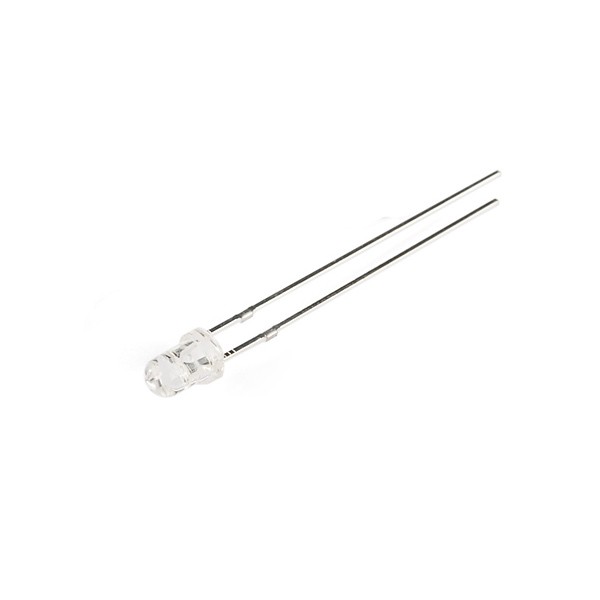 LED - Diffused - 3mm - Brilliant white(pack of 5)