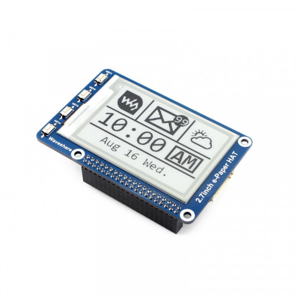 264x176, 2.7inch E-Ink display HAT for Raspberry Pi