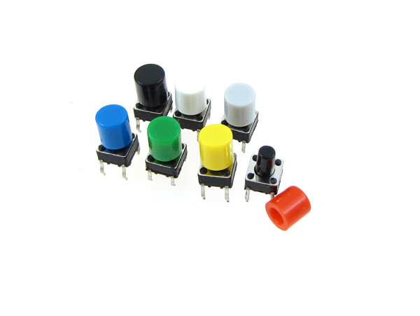 Tactile Button with Cap 6mm | MG Super Labs