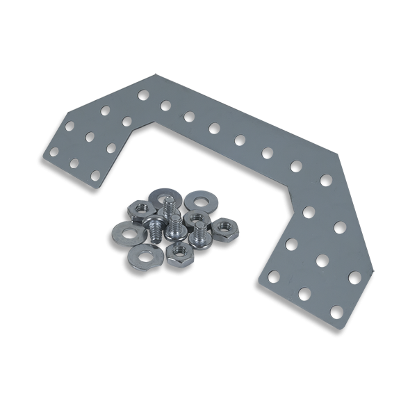 Angled Plate Expansion Kit: Punched Metal Expansion Plate for Digilent Robot Kits